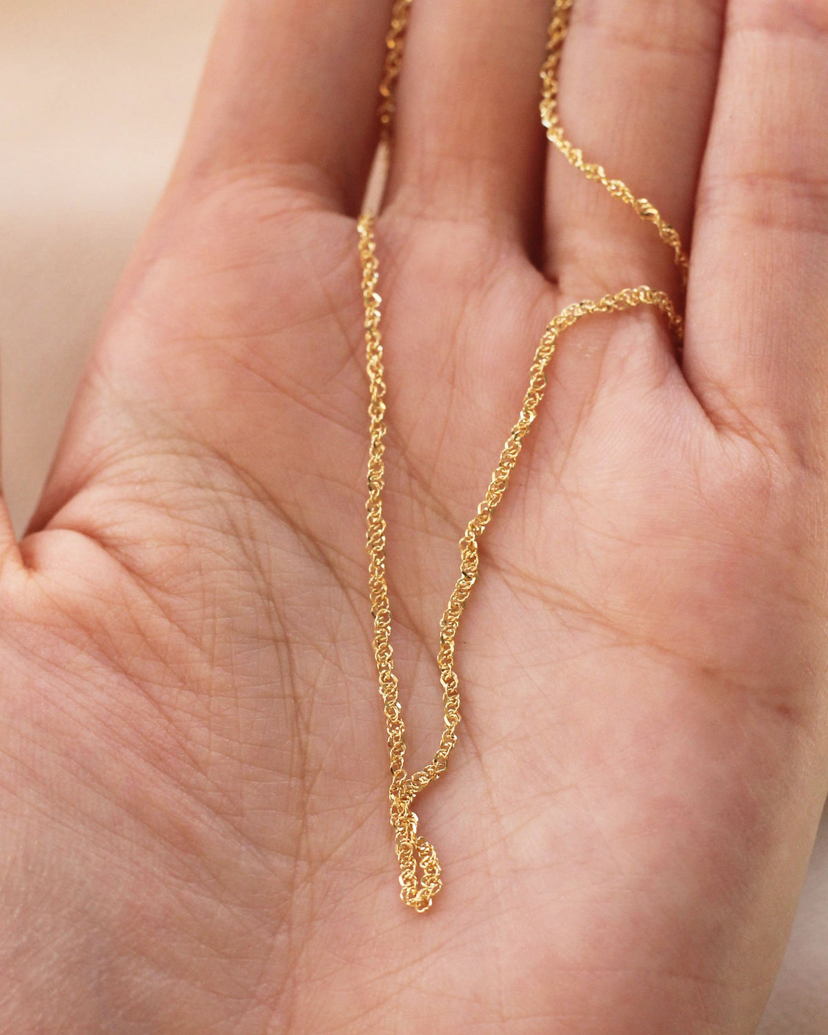 Diamond Cut Singapore Chain - 14K SOLID GOLD