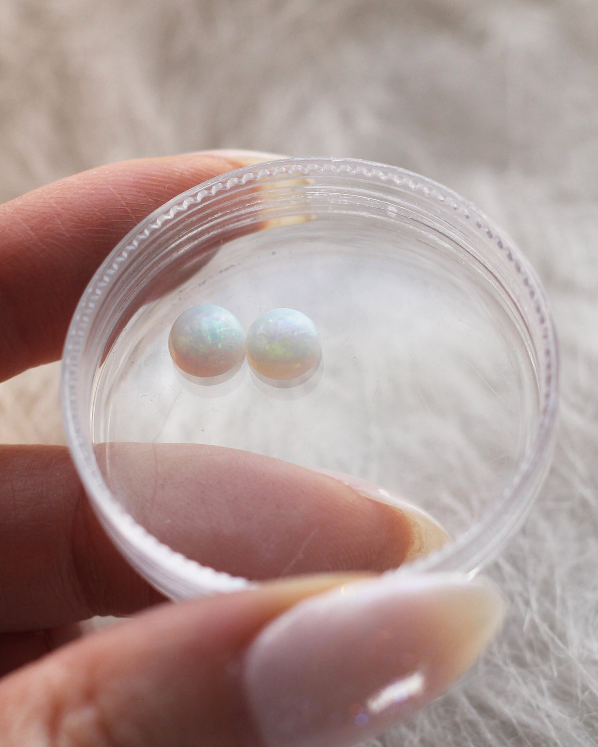 Sample B69 - Lab Opal Set of 2 6mm