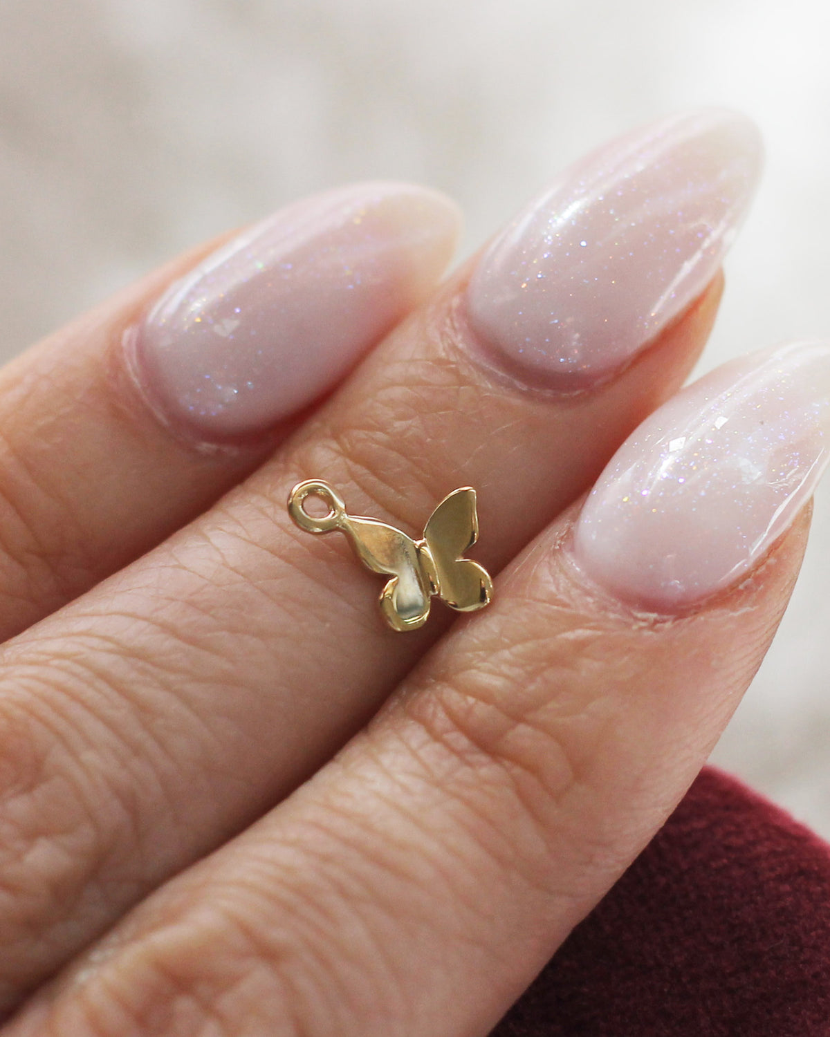 Sample B78 - 14K Solid Gold Butterfly Charm