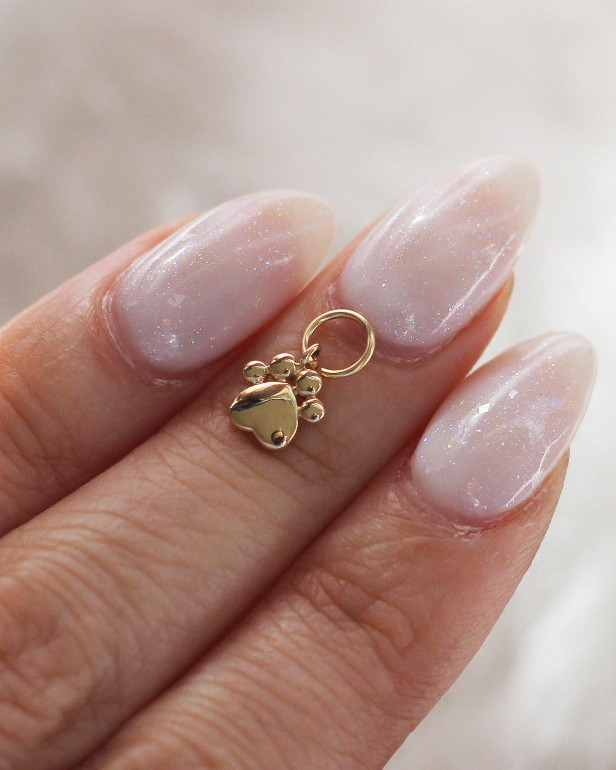 Sample B79 - 14K Solid Gold Paw Charm