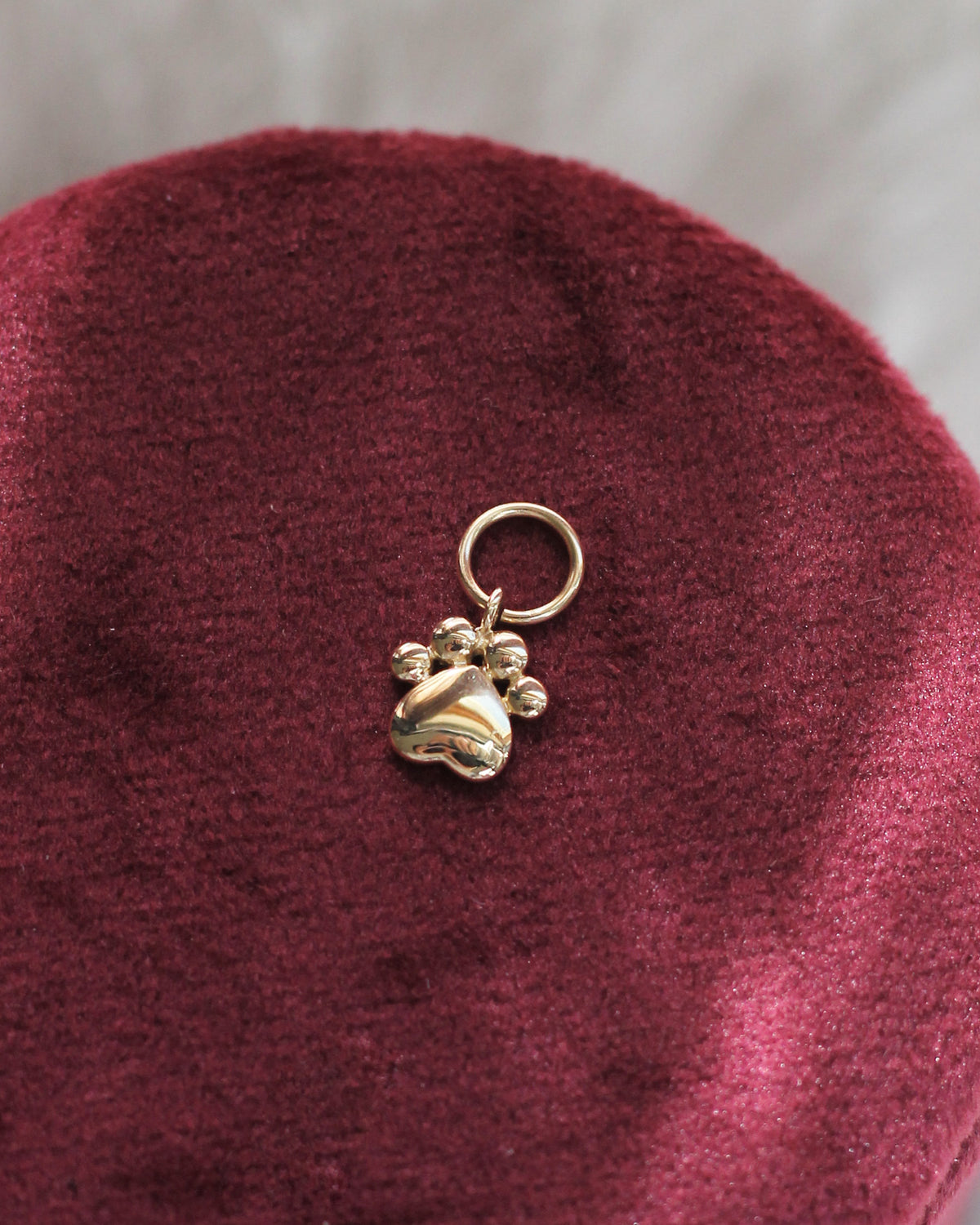 Sample B79 - 14K Solid Gold Paw Charm