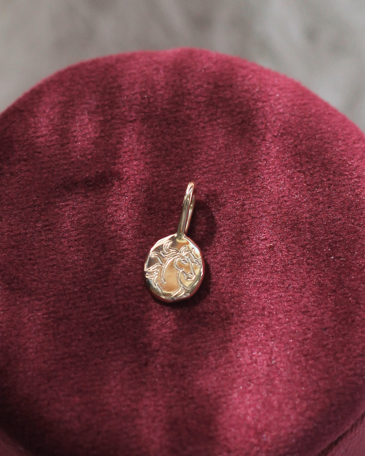 Sample B91 - 14K Solid Gold Fire Horse Charm