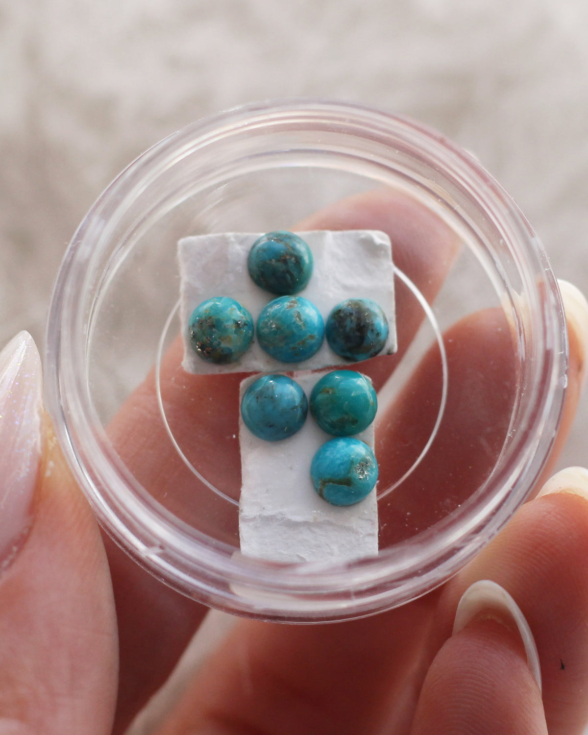 Sample B95 - Set of 7 Turquoise 5mm