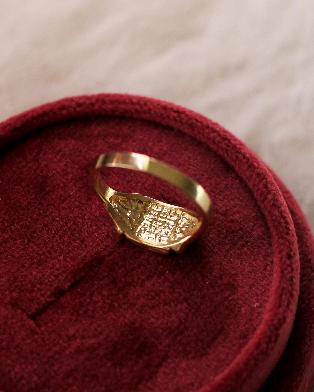 C21 Square Signet Ring 10K Solid Gold - Size 3.5