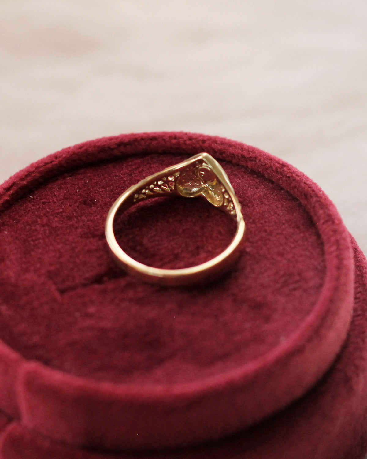 C22 - Heart Ring 10K Solid Gold - Size 5