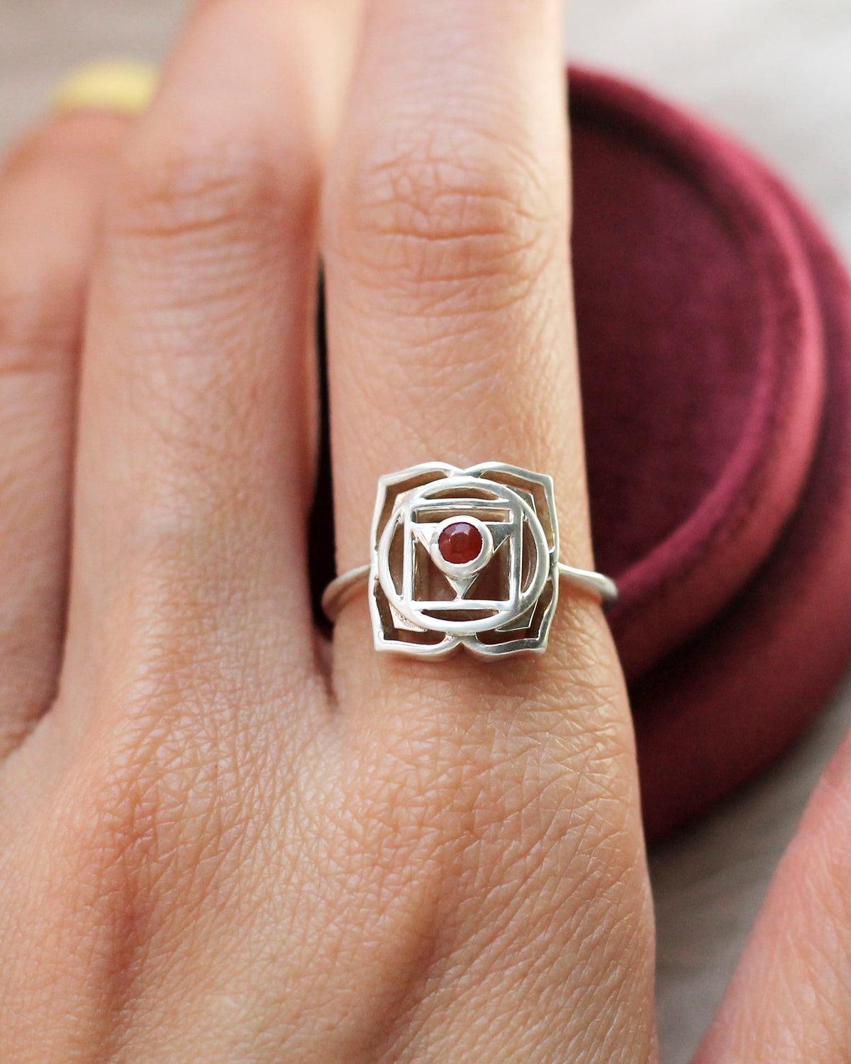 C36 Fire Opal Ring Size 6, 7