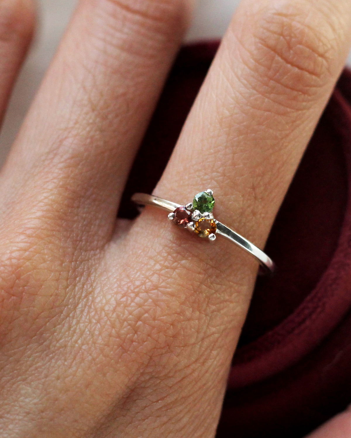 C37 Tourmaline Ring Sterling Silver Size 9
