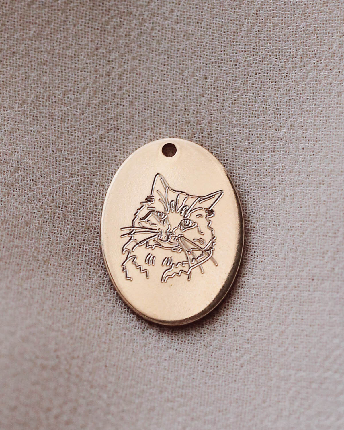 ENGRAVE N1220 - Gold Filled - Fur Baby CHARM ONLY