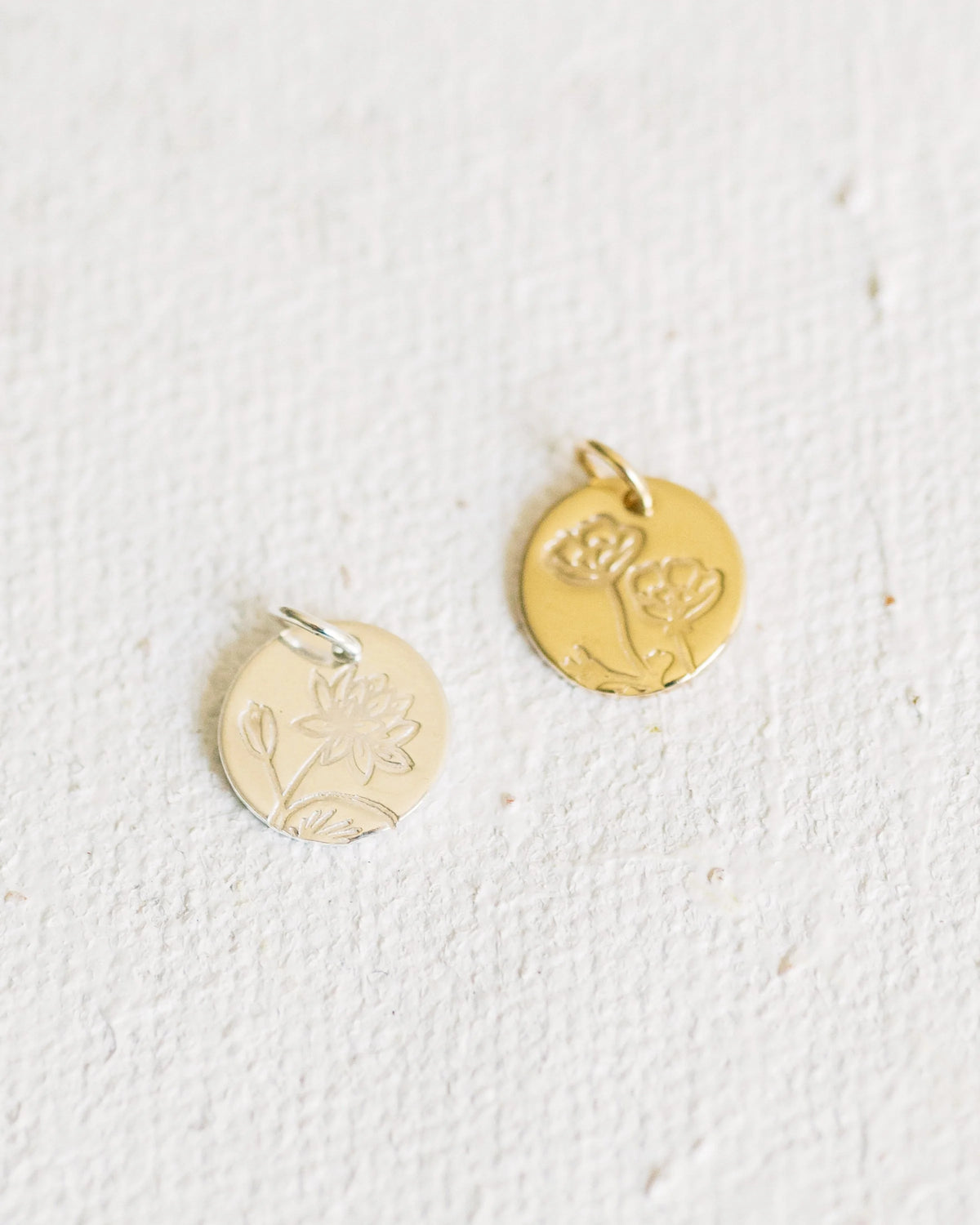 SampleA64 - Water Lily or Poppy Disc Charm