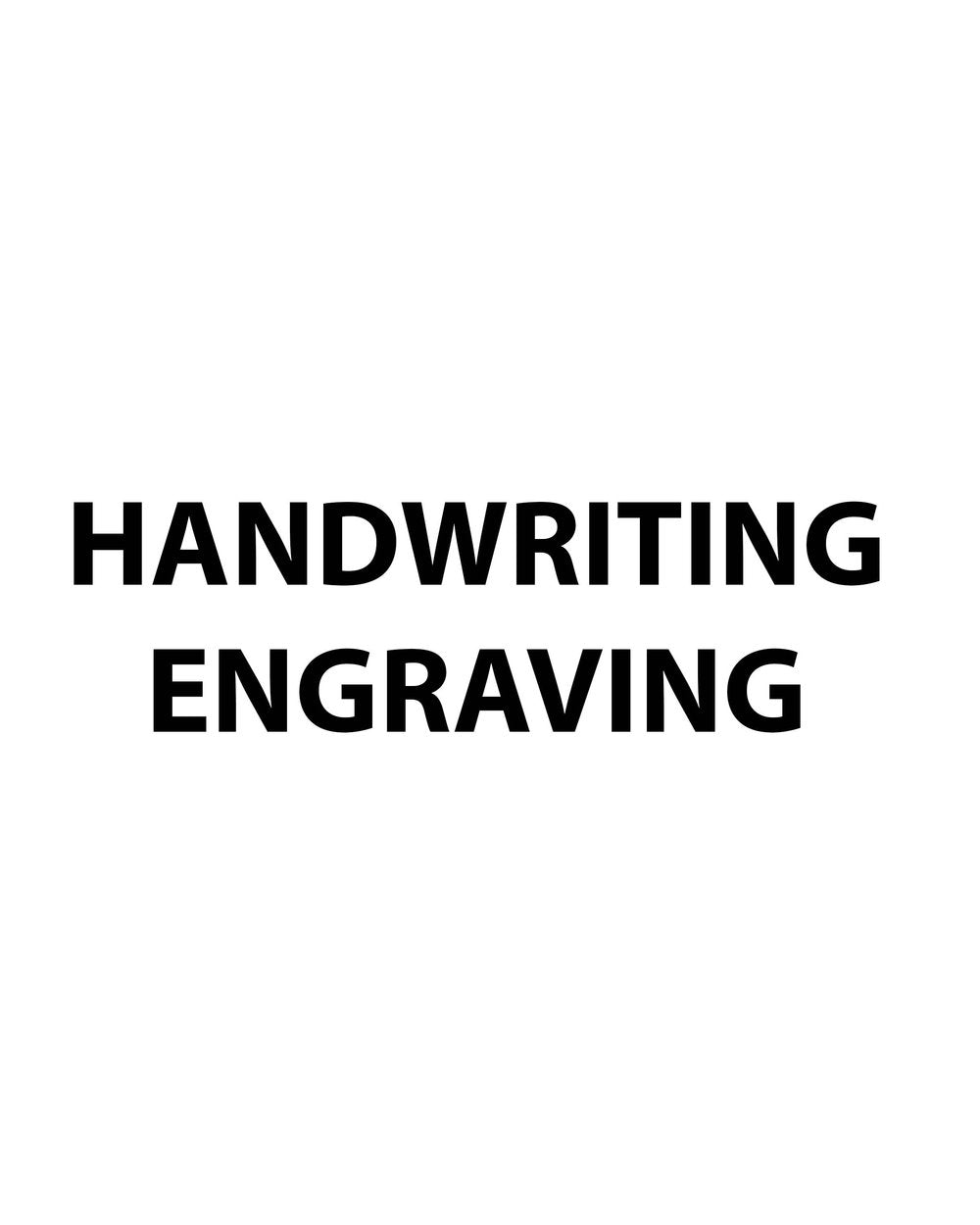 HANDWRITING ENGRAVING ADD ON