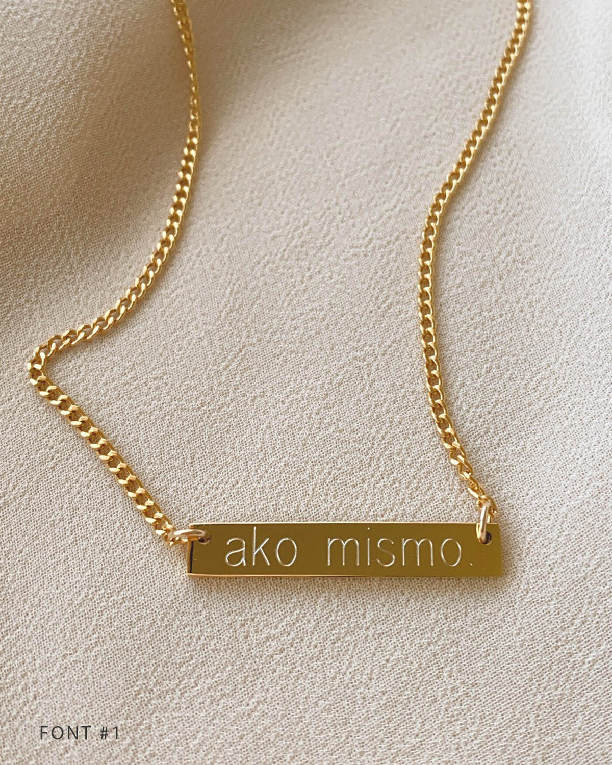 Engrave N1216 - Gold Filled/Stainless Steel Necklace