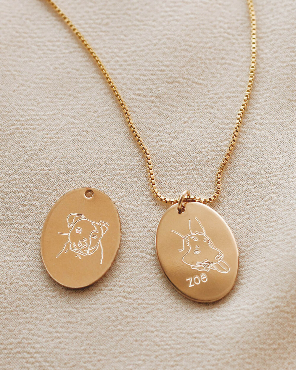 ENGRAVE N1220 - Gold Filled - Fur Baby Pendant