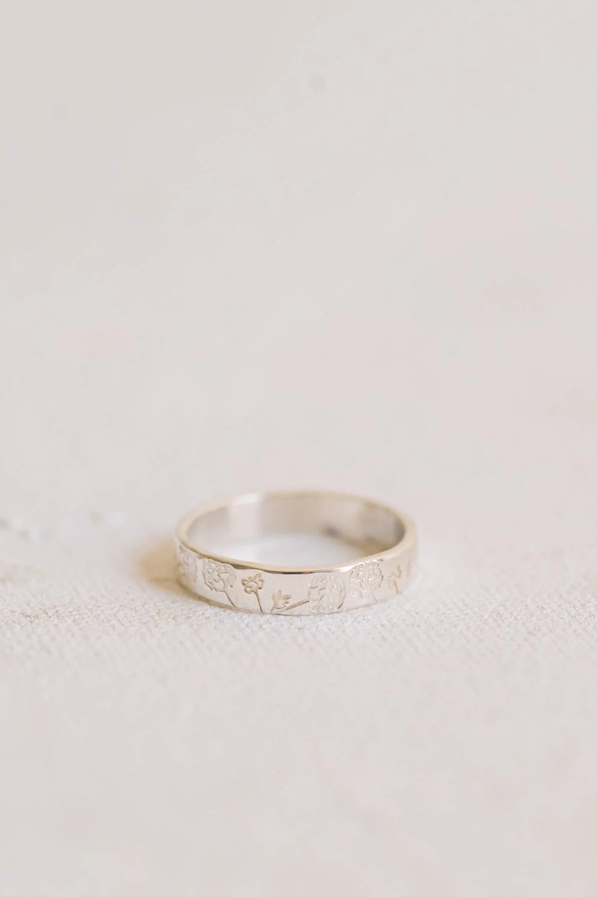 Sample A27 - Sterling Silver - Size 8.5 - Chrysanthemum