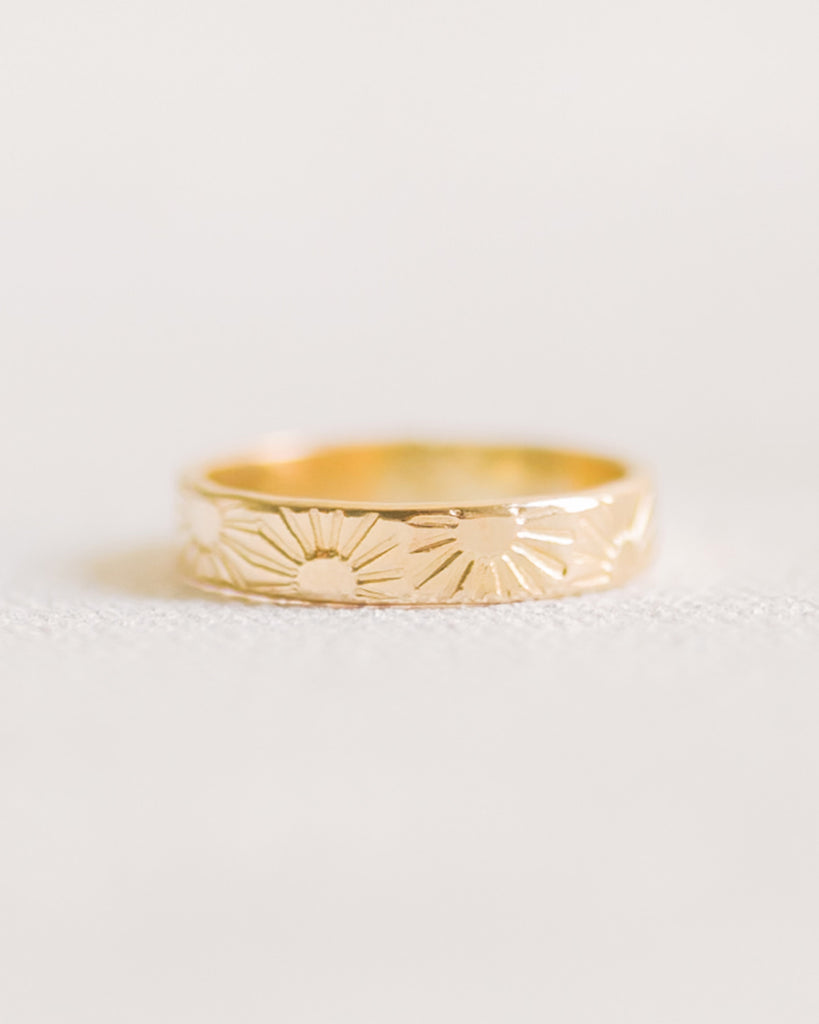 Sun Ring Hand Stamped Sunshine Sterling Silver Ring Sun Ring Hand Stamped Sunshine Sterling Silver Ring