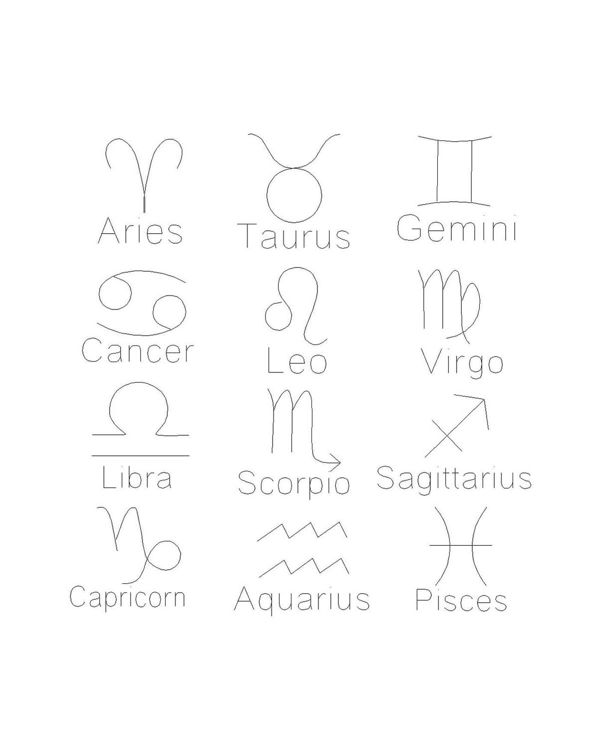 R1322 - Zodiac Signet Ring