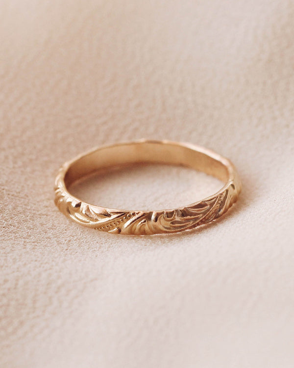 14K Gold Fill Motif Patten Ring - Priscilla Ma Inc
