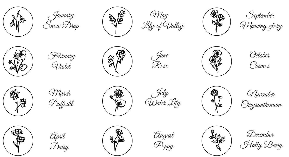 R1404 - Mini Birth Flower Ring