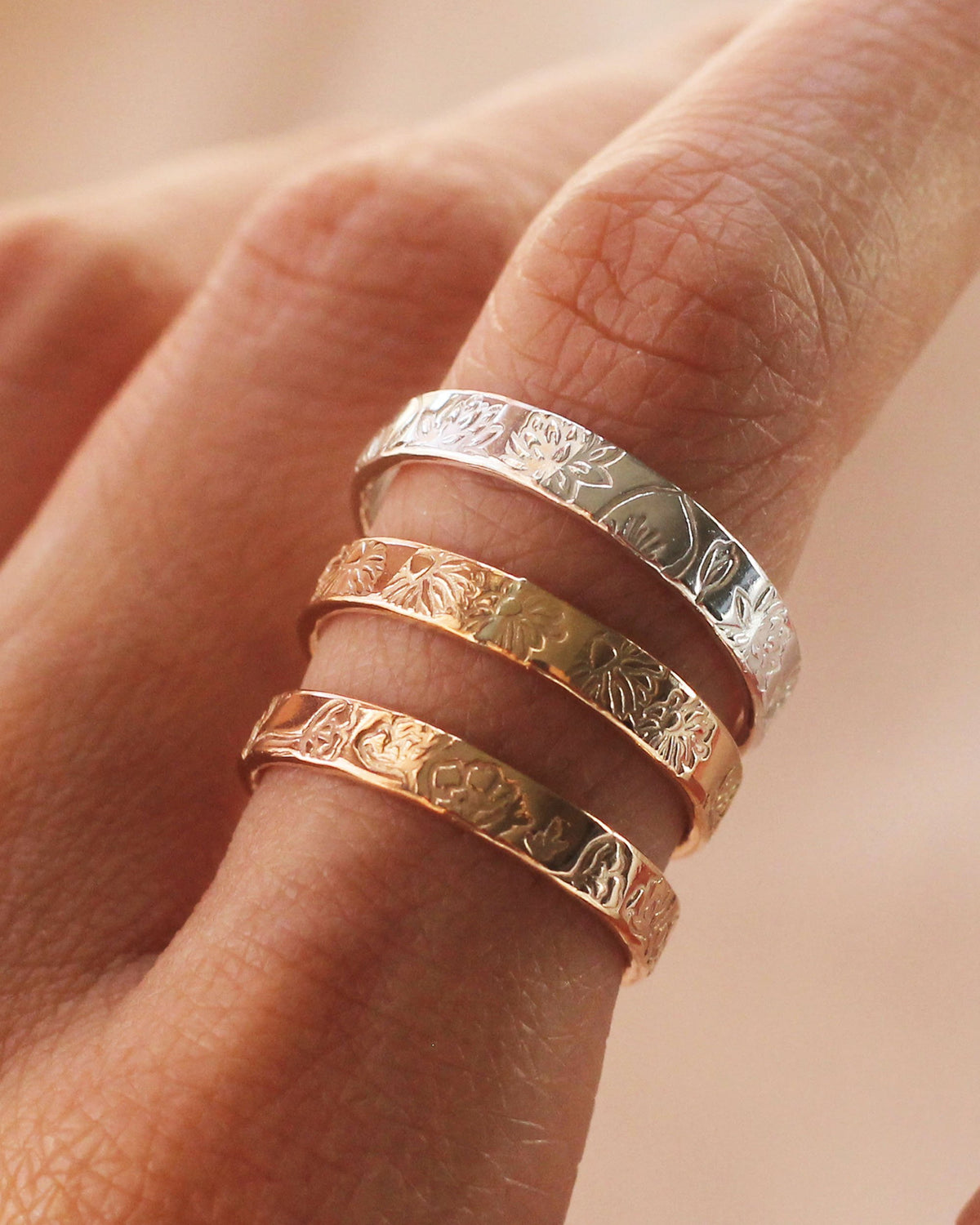 R1404 - Mini Birth Flower Ring