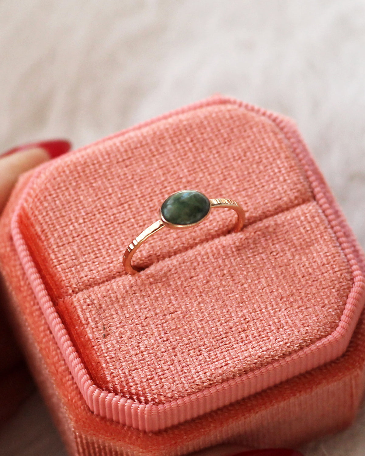 R1448 - Nephrite Jade Ring - Size 6